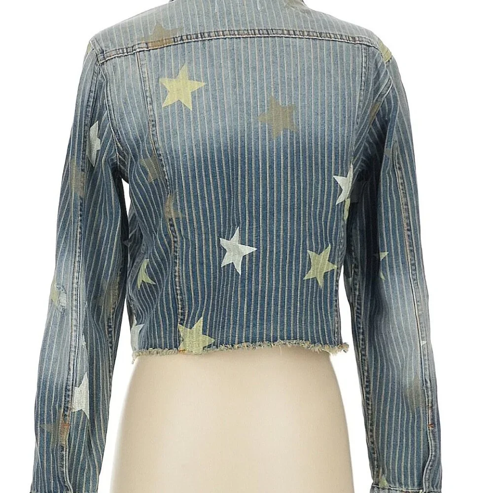 Driftwood Stars & Stripes Trucker Cotton Jacket Sold At Free People Size Small - Picture 3 of 8